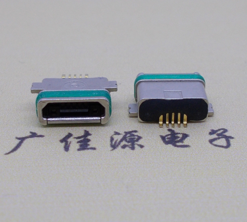 吉利全贴钢壳micro usb防水母座
