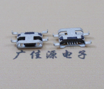 吉利MICRO USB 5PIN接口 沉板1.6MM 四脚插板无导位