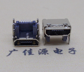 吉利MICRO USB 5P母座 SMT垫高 L=4.15双壳