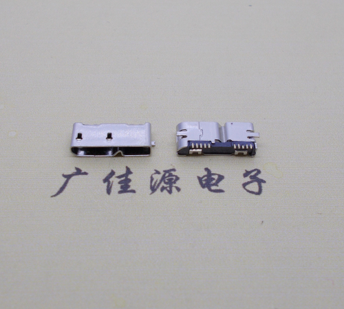 吉利无卷边micro usb3.0母座10pin全脚贴