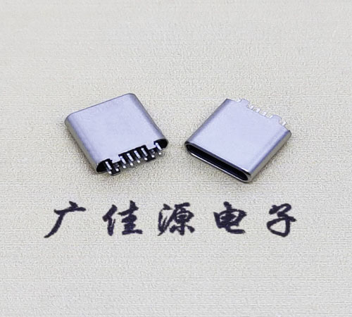 TYPE-C 16P立式四脚插板公头