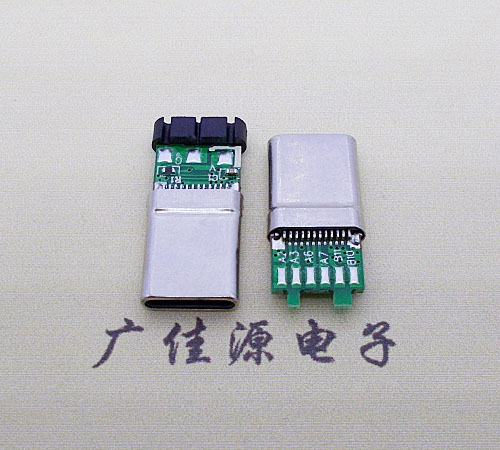 拉伸type c3.0 24pin9个点带板和胶塞公头