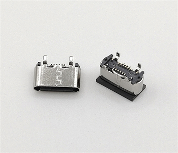 TYPE-C外壳四脚插立式母座 16P端子贴板 高度5.6MM/6.0MM/6.5MM/6.8MM四款规格 